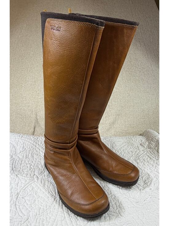Teva Shoes - Teva Women's 8 Tan Afton Tall Leather Riding Outdoor Boots Equestrian Style